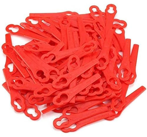 100 Pcs Grass Trimmer Blades Plastic 12 * 7cm For KULLER For OZITO Lawn Mower Garden Tools Accessories