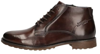 bugatti Lace-up Boot mit Handfinish, Stivali alla Moda Uomo, Marrone Scuro, 43 EU