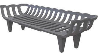 LUNA WAY CAST IRON - Portalegna in Ghisa | Design Moderno | Migliora Circolazione Aria | Sicurezza Anti-Fuoriuscita | Brucia legna per Caminetti e termo camini | 68 x 20 x 14,9h cm