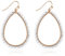 Creolen mit Perlen in Tropfenform, Glitzernde Sommerohrringe aus Kristall Personalisierte Ohrringe mit Perlen Statement-Ohrringe Bohemian-Accessoires Geschenke für Damen (Weiß)