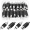 GLARKS 30pcs Black RCA Coupler Connector, 3.5cm, Female-to-Female & Male-to-Male, for Amplifier, Speaker, TV & More