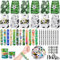 HGRGHH Set di Decorazioni per Feste di Calcio per Bambini, 98 Pezzi Set di Decorazioni per Festa di Compleanno a Base di Calcio, Contiene Sacchetto Regalo, Braccialetti Slap, Matita, Gomme, Adesivi