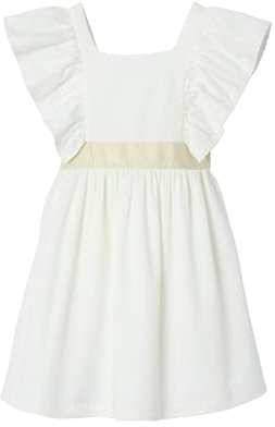 Vertbaudet Festliches Mädchen Kleid mit goldenem Gürtel