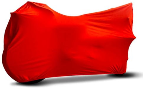 LaaHY Indoor Motorcycle Cover for NC 700X (2012 2013 2014), Stretch Dustproof Sunproof Indoor Anti-UV Dust Proof Scratch Bike Protector Motorbike Cover,D Red-No velvet