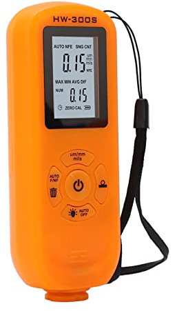 Baxnore HW-300S Coating Meter, ABS Coating Depth Meter Tester, Paint Thickness Tester, Paint Thickness Meter, Digital Paint Meter for Automotive Factories (Orange)