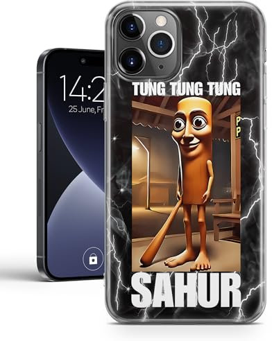 AMORISLUX Tung Tung Tung Sahur Meme-Handyhülle – Virales lustiges Brainrot-Design – Stoßfeste Schutzhülle für iPhone, Samsung & Google Pixel