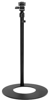 amaran Desk Stand – Height-Adjustable Desktop Light Stand with 1/4-20 Screw Mount, Tilt Control, and Weighted Base for Streaming, Photography, and Video Creation – Black
