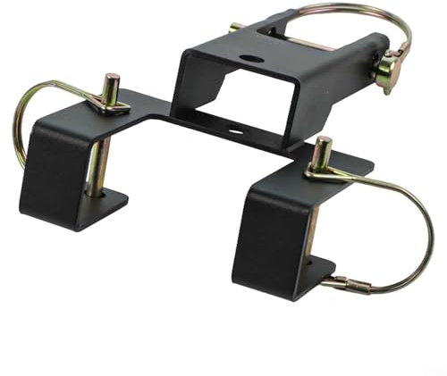 Feeshoppher Carbon Steel Garbage Can Hitch Receiver Tow Hook Mount Wheeled Trash Can Hauler Heavy Duty Lawn Garden Trailer Towing Adapter For All Terrain