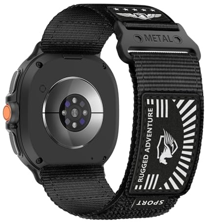 Robustes Nylon Armbänder für Samsung Galaxy Watch 9 8 Armband 40mm 44mm/8 Classic 46mm Herren,Trail Loop Armbänder Klettverschluss Sport Band für Galaxy Watch 8 Classic Armband 46mm/9 8 44mm 40mm Band