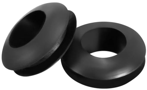 TOP-VIGOR 10Pcs Black Rubber Grommets 7mm Cable Wire Protector Rings Electrical Hole Gaskets for Conductor Wiring Cables and Plugs