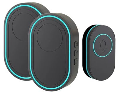 VEKELETE Doorbell Home Welcome Smart Door Bell Waterproof Long Distance 39 RingTones Button Support Luminous(Option A,U/S)