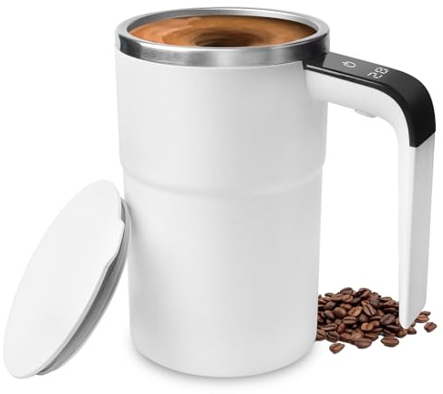 Automatic Magnetic Stirring Coffee Mug, 380ml Selbstrührende Tasse, Kaffeetasse, Automatische Magnetische Tasse, Selbstrührender Kaffeebecher Edelstahl, Automatischer Magnetischer Mug Coffee Cup usb