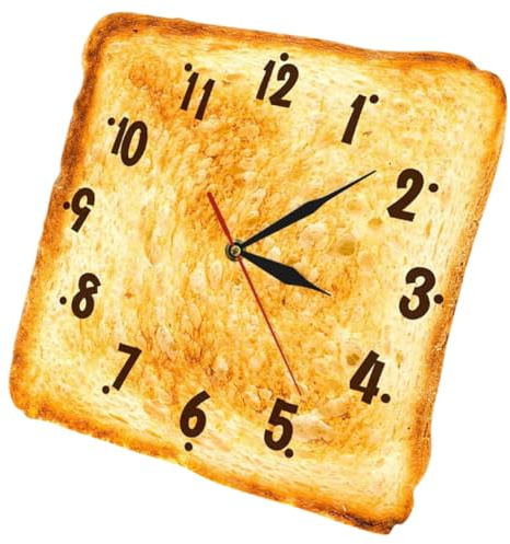 Garneck Toast Design Wanduhr Aus Kunststoff Bäckerei Wanddeko Multifunktional Für Küche Und Restaurant