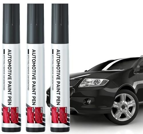 LEMONSTONE Lackstift Schwarz für Auto 3 Stück, Lackstift Schwarz Glänzend | Perfekter Deckkraft und Schneller Trocknung, Auto Lackstifte Schwar für Kratzer – Ideal als Felgen Reparaturset