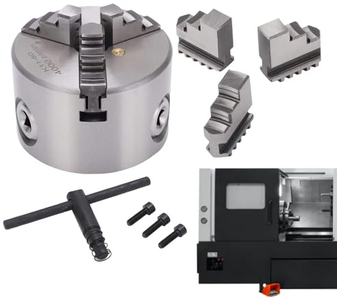 Platos Para Torno Con Llave T Y Adaptador De Aleación Para Mordazas | Platos de Torno para Fresadora de 80 mm para Router, Grabador, Impresora 3D, Centro de Mecanizado, Taladro y Carpintería