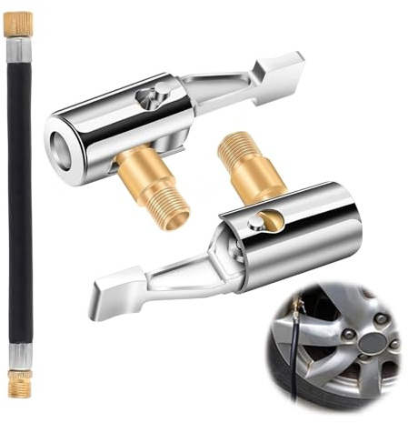 3 Stk Ventilverlaengerung, Reifenfueller Schlauch 12cm Adapter Kompressor | Sicherer Anschluss, Schnellkupplung, fuer Motorrad Rollstuhl Bus, flexibel Material