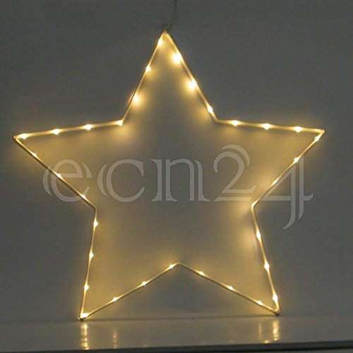 Best Season SA000024, LED-Silhouette Stern, Metall, silber, 1 x 50 x 52 cm