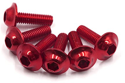 sourcingmap 6PCS M6 X 20mm Red Motorcycle License Plates Fairing Bolts Screws | Fairing screws, Hexagon bolts
