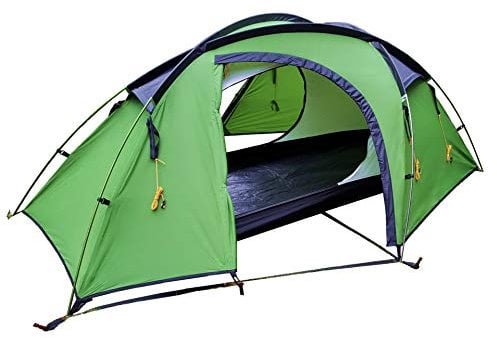 everest1953 Zelt Expeditionszelt Geodät 1 Personen TrekPeak1x Silikon Kuppelzelt Liegefläche 240 cm grün
