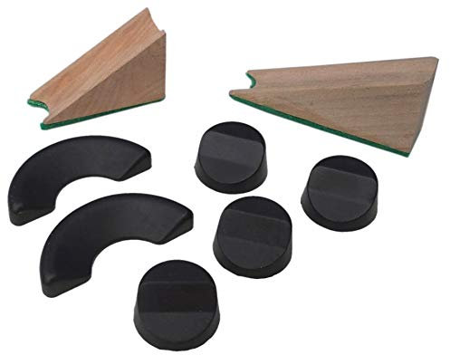 Acclaim Umpire Solid Rubber Bowling Measuring Wedges 4 Round 2.8 cm 2 Semi Circle 6 cm Plus 2 Piece Hardwood Wedges 8cm & 5 cm Concave Surface