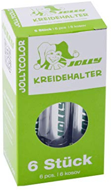 JOLLYCOLOR Kreidehalter Alu, 6er-Kartonetui