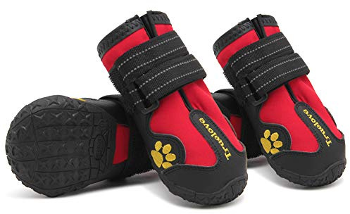 MOKCCI Truelove Dog Boots Waterproof Dog Shoes with Reflective Straps for Small Medium Large Dog Outdoor