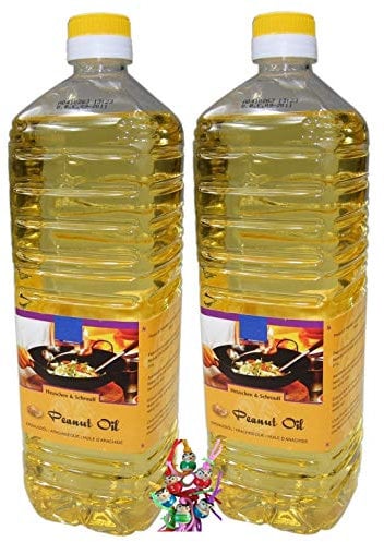 2er Pack - Erdnussöl [ 2x 1000ml ] | Arachide Olie | Peanut Oil + ein kleiner Glücksanhänger gratis