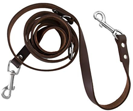 heim Hunde-Vorführleine, Softleder, 200 cm, Braun, 505260
