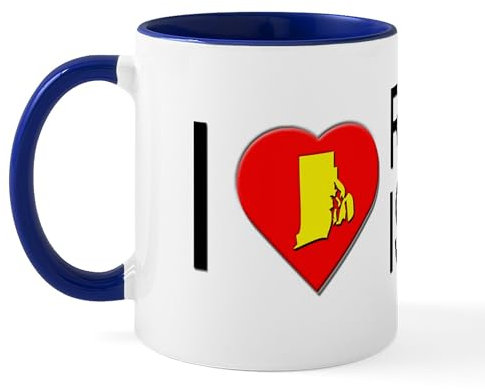 CafePress I Love Rhode Island Mug 11 oz (325 ml) Ceramic Coffee Mug