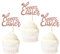 Blumomon 24Pcs Happy Easter Cupcake Toppers Rose Gold Glitter Bunny Ear Cupcake Picks Happy Easter Theme Party Cake Decorations Supplies