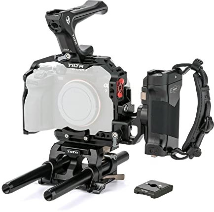 TILTA TA-T30-B-B-2 Camera Cage a7 IV Pro Kit para Sony A7M4 A7 IV Alpha A1 A9 II Alpha 7 IV Cámara Jaula Support (Black)