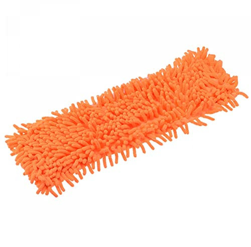 sourcing map Cabezales de repuesto para fregona de microfibra de chenilla de 39 x 12 cm para almohadillas de limpieza de suelo de fregona húmeda/seca, naranja