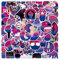 Bisexual Pride Stickers, Bisexueller Pride Aufkleber, LGBT Pride Vinyl Aufkleber, Wasserdicht, Perfekt für Wasserflasche, Laptop, Scrapbooking, Bisexual Pride Geschenk (60 Stück)