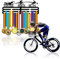 SUPERDANT Porta Medaglie da Parete da Triathlon Espositore per Medaglie 3 File 12 Ganci Cornice Espositore da Parete per Medaglie in Ferro per Espositore Porta Medaglie Appeso A Parete Regalo Atleta