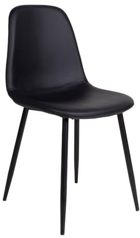 House Nordic Esszimmerstuhl Stockholm – Schwarze Beine – skandinavisches Design (schwarz)