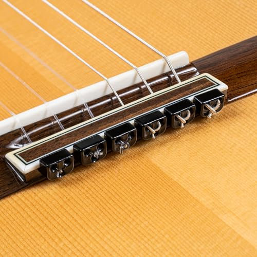 Retenedores color nero brillante de cuerda de nailon para guitarra clasica flamenca acústica eléctrica ukulele guitarras beads