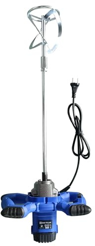 2600W Mezcladora de Mortero Eléctrica, batidora amasadora cemento portátil de hormigón para mortero, 6 velocidades ajustables