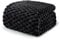 Exclusivo Mezcla Kuscheldecke Fleece Decke, Flauschige Sofadecke 150 x 200 cm, Jacquard-Überwurfdecke Wohndecke Tagesdecke, Warm und Leicht für Ganzjahreszeit, Schwarz
