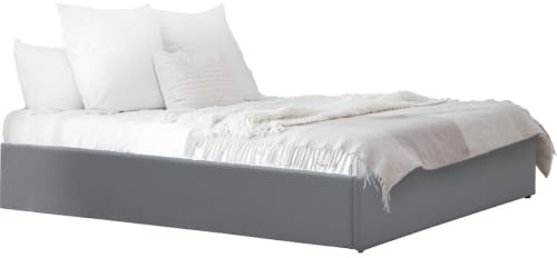 habitat et jardin Einzelbett aus PVC mit Bettkasten AVA - 90 x 190 cm - Grau