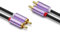 J&D Câble audio 2 RCA, Coque en Alliage d'Aluminium Violet et Connecteur Plaqué or 2 RCA Mâle/Mâle Câble Audio Auxiliaire Stéréo pour Home Cinéma HDTV Amplificateurs Systèmes Hi-Fi Enceintes, 0,9 M