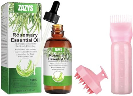 Rosemary Oil For Hair Growth (UK Company) Organic Rosemary Oil With Applicator Bottle