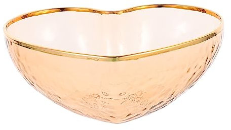 NAMOARLY 1Stück Kreative Transparente Glasschüssel Herzförmig Stilvolle Liebesschale für Snacks Desserts und Obst Ideal für Küche und Servierschale