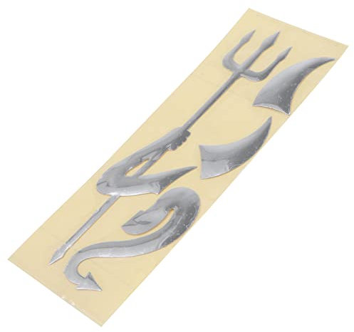 Adesivo Auto 3D in Metallo Argento, Stile Moderno Con Design Devil, Facile Da Applicare Con Nastro Biadesivo 3M, Perfetto Per Decorazione Interna Ed Esterna E Correzione Graffi