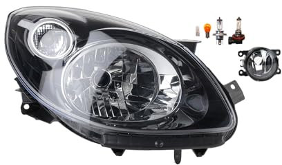 Johns, Scheinwerfer Halogen Front passend für Renault Twingo II 03/2007-12/11 H4 Rechts + Nebelscheinwerfer + Leuchtmittel