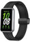 FiiMoo Kompatibel mit Samsung Galaxy Fit 3 Ersatzarmband, Ersatz Silikon Sport Armbänder, Verstellbare Sport Armband, Uhrenarmband für Galaxy Fit 3-Schwarz