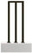 SCGSJZH M-förmige Handläufe, rutschfestes Treppengeländer, bodenmontage schmiedeeisernes Geländer für Innen, Außen, Dachboden, Balkon, Korridor, Villa, Schwarz (95cm)