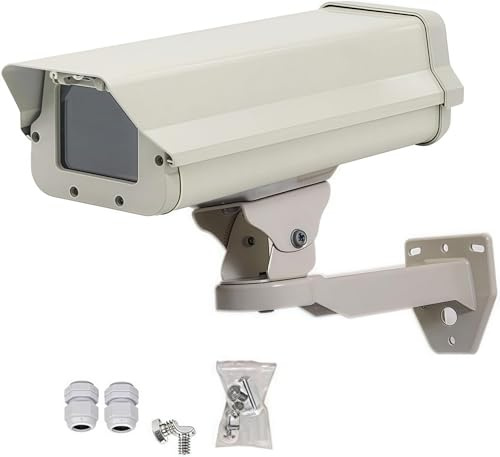 GledeYeTec Aluminum Housing CCTV Security Surveillance Outdoor Camera Box with Wall Mounting Adjustable Mount Bracket Kit for CCTV Bullet Surveillance Cameras