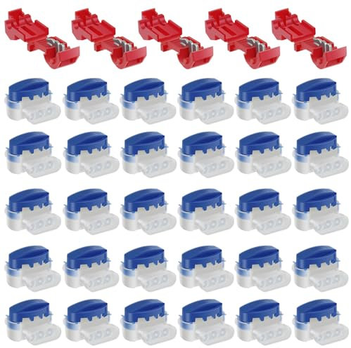 30 Pcs Waterproof Wire Connectors for Robotic Lawn Mowers, Lawnmower Cable Connector with 10Pcs Connection Terminals, Electrical Wire Connectors for Robotic Mowers Automower Irrigation Applications