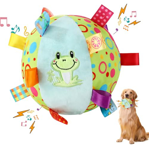 Yarteim Hundespielzeug Ball, 15cm Dauerhaft Hundefußball mit Griff, Fußball für Hunde, Wasserspielzeug Hunde, Hunde Geburtstagsgeschenke, Interaktives Hundeball für Outdoor, Indoor, Rasen, Schwimmen