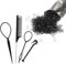 2500 Pcs Elastic Hair Bands, Hair Elastics, Small Hair Bands, Plastic Hair Bands, Mini Rubber Bands, Hair Rubber Bands for Hair Braids, With Band Removal Hook+2 Hair Braid Tools(Black)